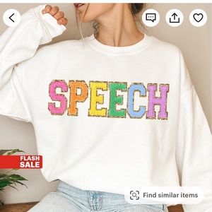 Brand new SPEECH crewneck sweatshirt for SLPs- Large